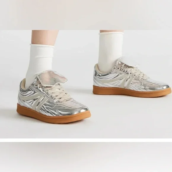 NWOB Steve Madden Silver Madrid Sneakers - Picture 2 of 14